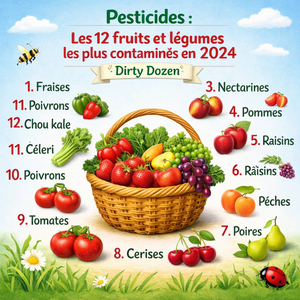 Pesticides : les 12 aliments les plus contaminés par les pesticides (2026)