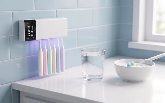 Comparatif de désinfection de brosse à dents : UV-C, eau chaude et bicarbonate
