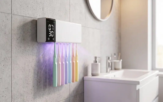 Stérilisateur UV KSD désinfectant une brosse à dents pour éliminer les bactéries