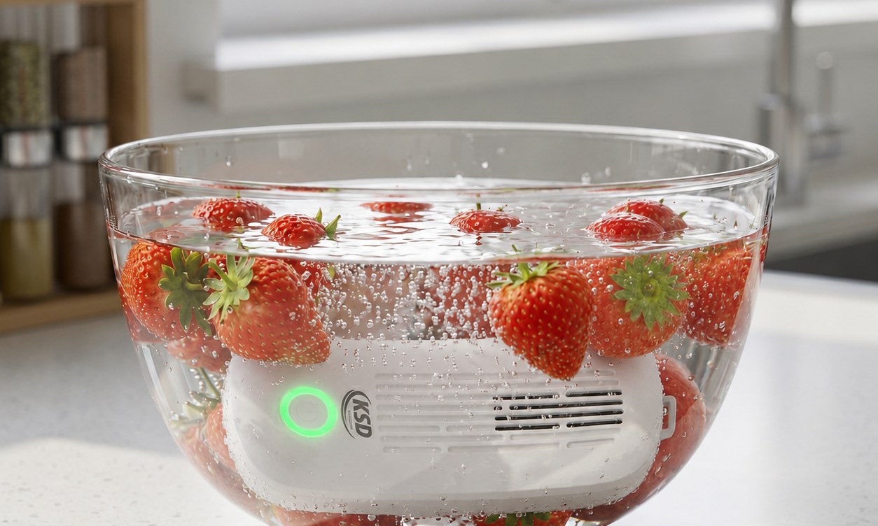 Fraises avant nettoyage avec le KSD Cleaner, résidus visibles à la surface